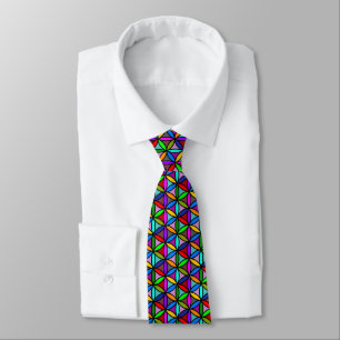 Corbata Flor de la vida - modelo inconsútil - multi
