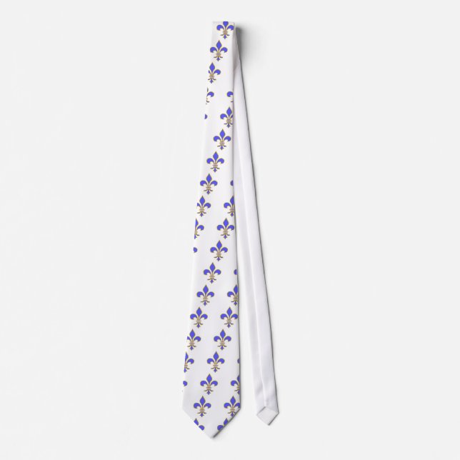 Corbata flor de lis azul clara (Anverso)