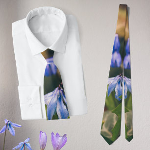 Corbata Flor de primavera azul