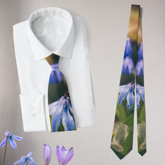 Corbata Flor de primavera azul