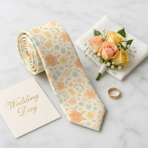 Corbata Flor de primavera en pasteles suaves