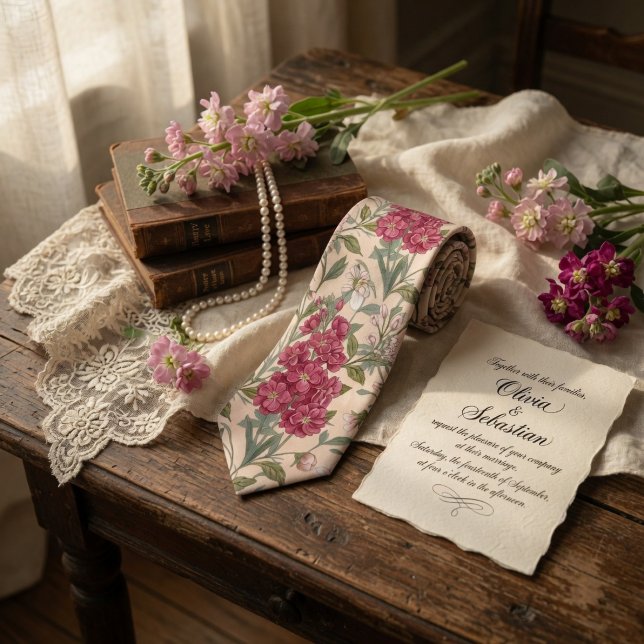 Corbata Flor de Stock Rosa Elegante (Subido por el creador)