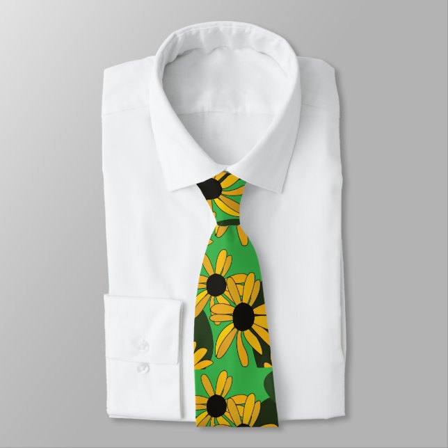 Corbata Flor de Susana de Ojos Negros Floral (Atado)