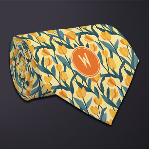 Corbata Flor de tulipanes amarillos
