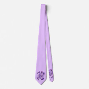 Corbata Flor de vida / Blume des Lebens - tortuga violeta