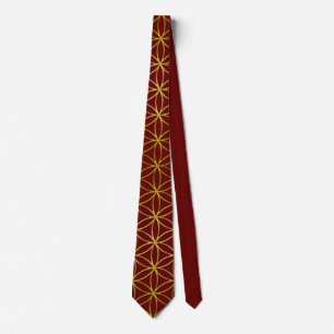 Corbata Flor de vida / Blume des Lebes - Borde de oro