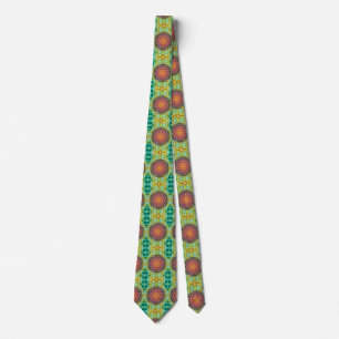 Corbata Flor de vida - oro - fractal 2