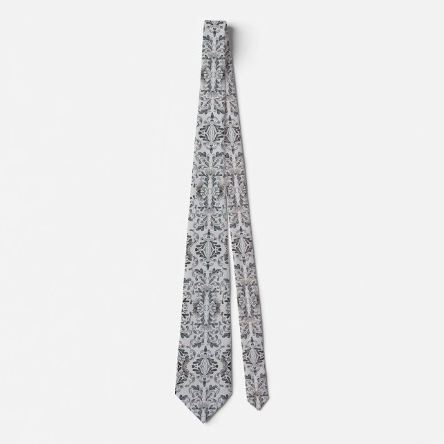 Corbata Flor gris (Anverso)