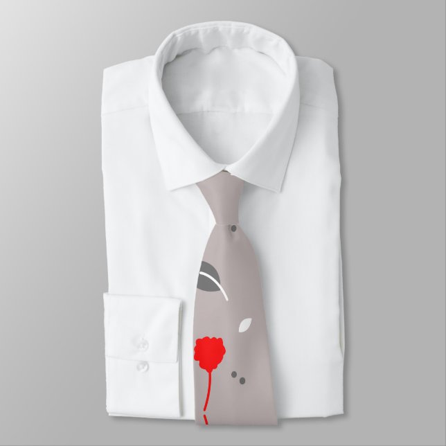 Corbata Flor Moderna Elegante Chic  (Atado)
