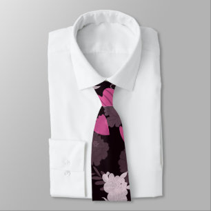 Corbata flor negro