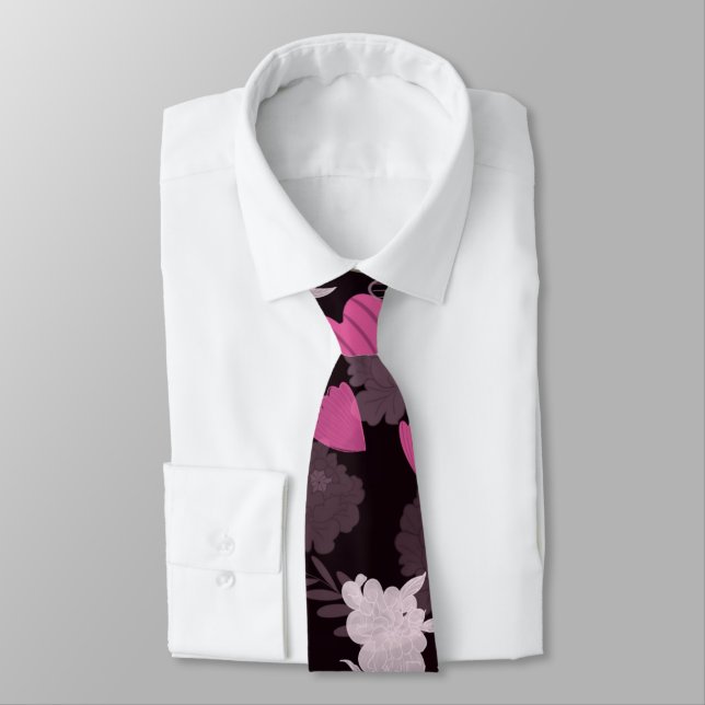 Corbata flor negro (Atado)