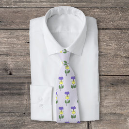 Corbata Flor Pastel Botánica Pansy Silvestre