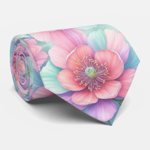 Corbata Flor Pastel en Floración