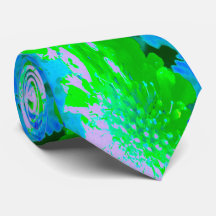 Flor retro abstracta en lavanda y verde limón