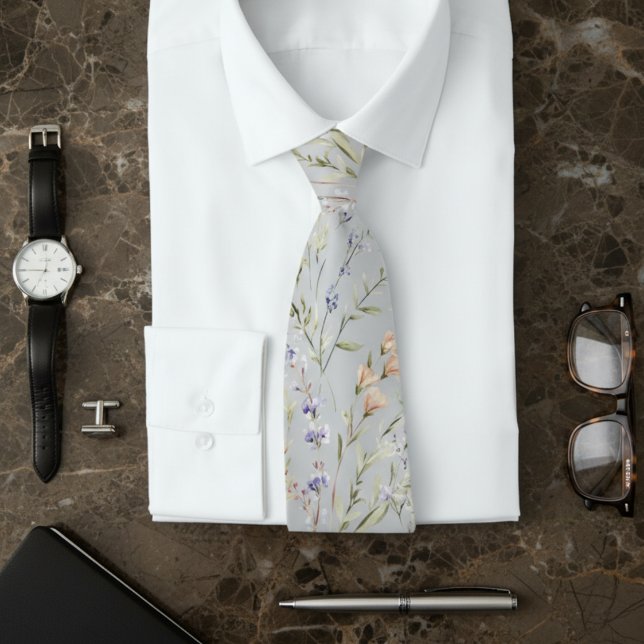 Corbata Flor silvestre gris claro (Subido por el creador)