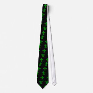 Corbata Flor verde de Lis