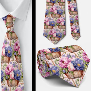 Corbata Flor violeta morada rosa azul Rubor