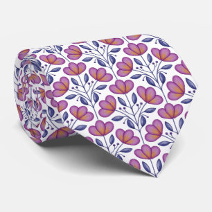Corbata Flora acuarela Motif Tie White