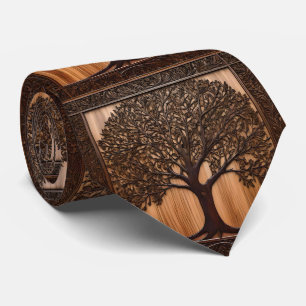 Corbata Flora Australiana: Impresión en madera del árbol d