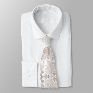 Corbata Floral Acuarela Beige Borroso