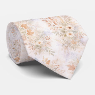 Corbata Floral Acuarela Beige Suave