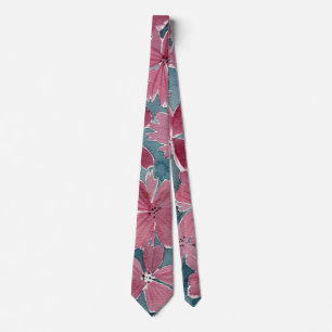 Corbata Floral acuarela burgundy y pizarra