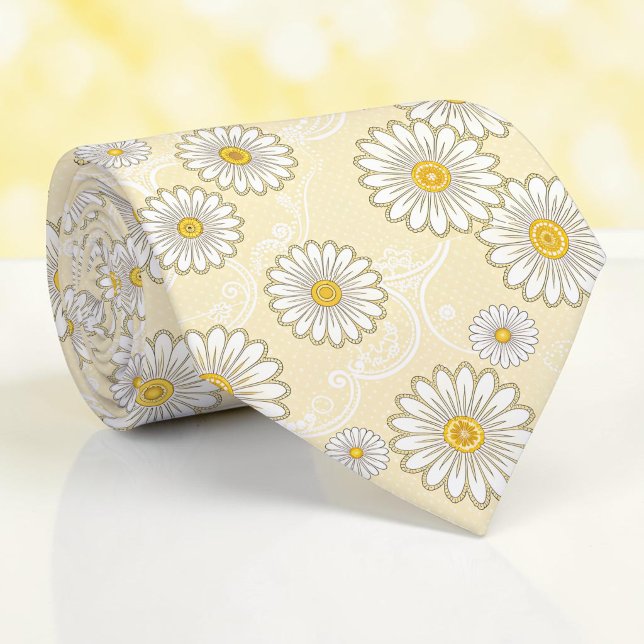 Corbata floral amarilla de primavera (Subido por el creador)