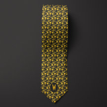 Floral amarillo crema sobre negro