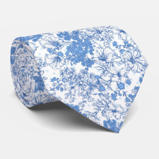 Corbata Floral azul elegante