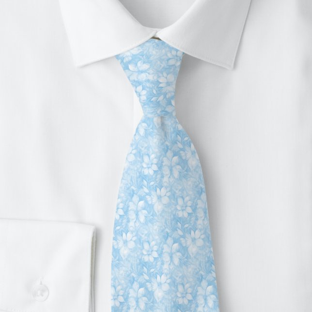 Corbata Floral Baby Blue (Subido por el creador)