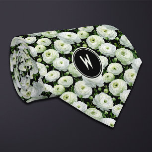 Corbata Floral blanca Ranunculus