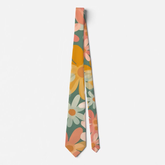 Corbata Floral Boho Personalizado – Moda Elegante (Anverso)