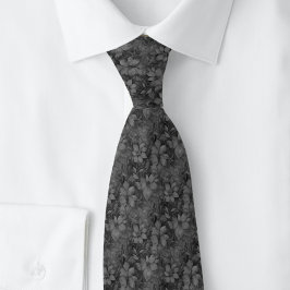 Corbata Floral Carboncillo