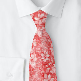 Corbata Floral Carmesí