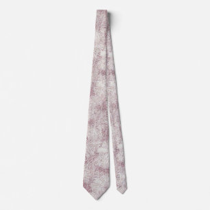 Corbata Floral Daisy Terciopelo Rosa Polvoriento