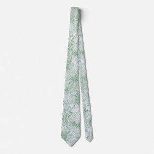 Corbata Floral Daisy Velvety Mint Green