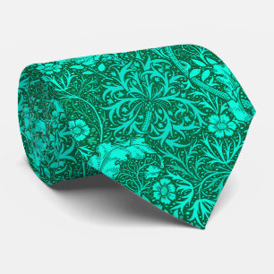 Corbata Floral de algas marinas, turquesa y aqua