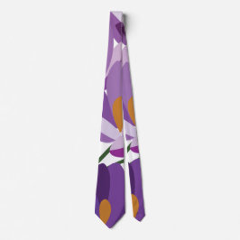 Corbata Floral de Azafrán Púrpura