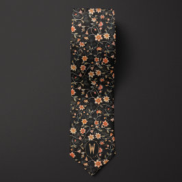 Corbata Floral de barniz sobre el neumático de cuello negr