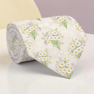 Corbata floral de flores primaverales de temporada