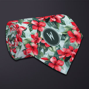 Corbata Floral de Gardenias Rojas