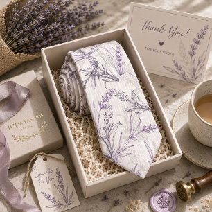 Corbata Floral de lavanda