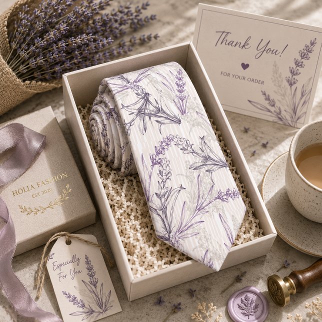 Corbata Floral de lavanda (Subido por el creador)
