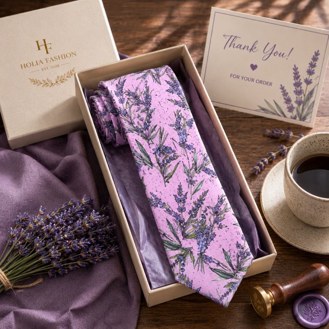 Corbata Floral de lavanda (Subido por el creador)