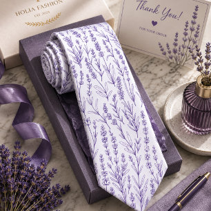 Corbata Floral de lavanda