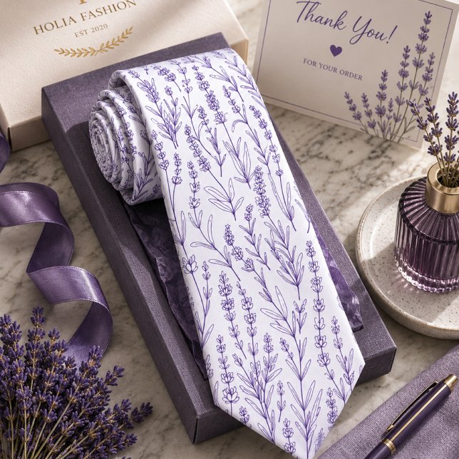 Corbata Floral de lavanda (Subido por el creador)