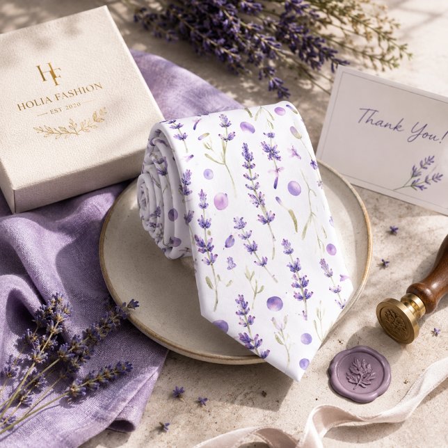 Corbata Floral de lavanda (Subido por el creador)
