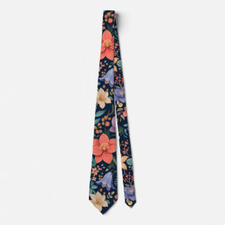 Corbata Floral de Lujo Medianoche