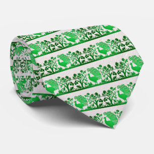 Corbata floral de pavo de Acción de Gracias verde