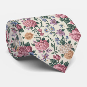 Corbata Floral de Peonía Pastel